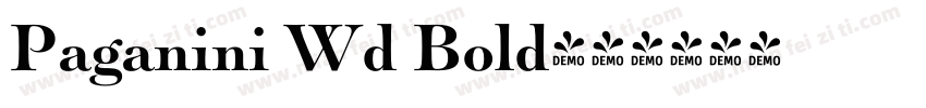 Paganini Wd Bold字体转换